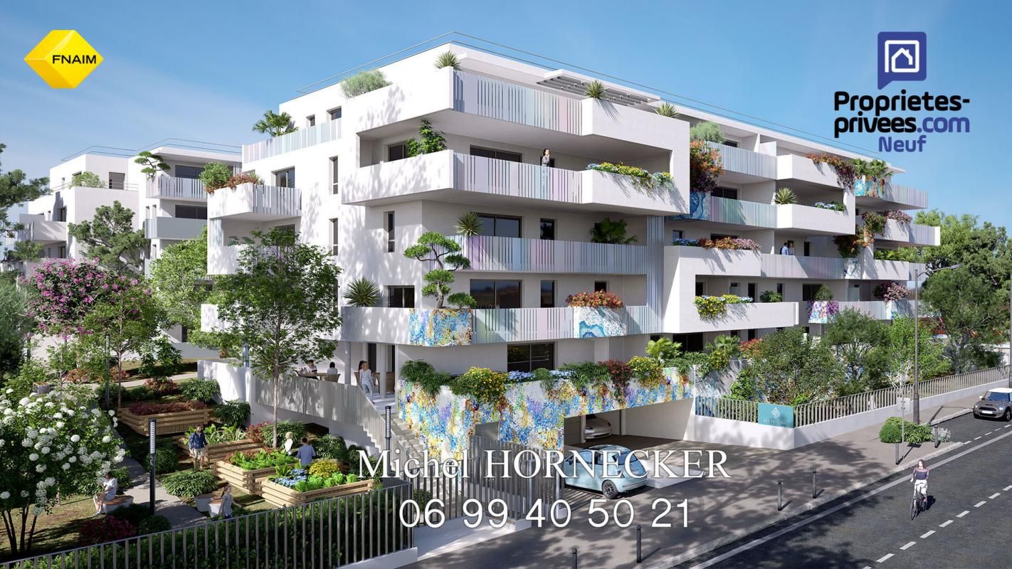 Terrasse plein Est. Élégant T2 dans résidence haut de gamme. Quartier de la Corniche