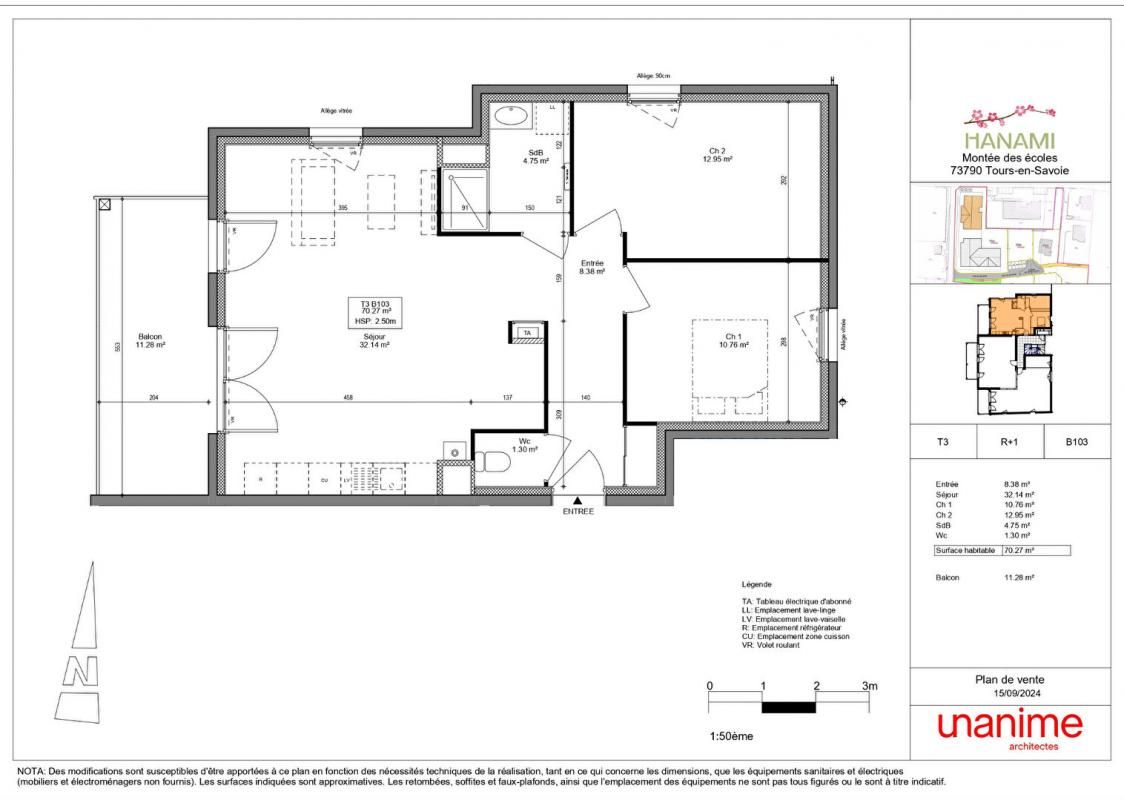 TOURS-EN-SAVOIE Appartement 3 pièces dans la résidence Hanami 3