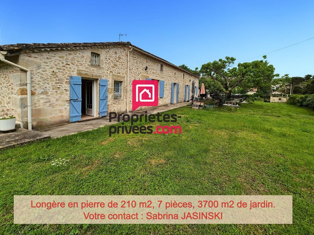 BAZAS Longère en pierre de 210 m2, 7 pièces, 3700 m2 de jardin clos 2