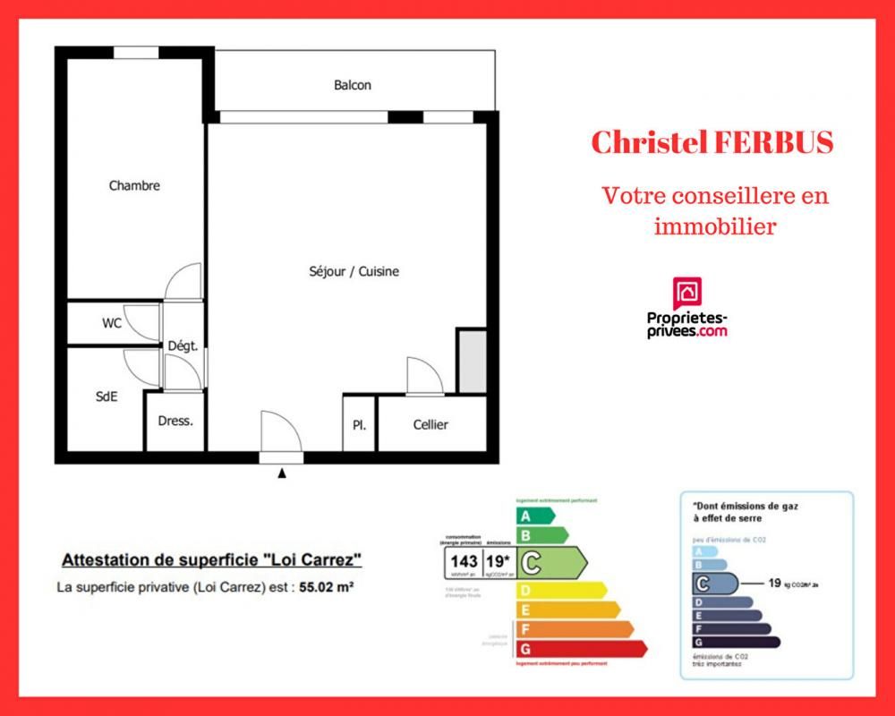 SEVRAN 93270 SEVRAN - Appartement 2 pièces 55.02 m² - Balcon- Dernier étage 3