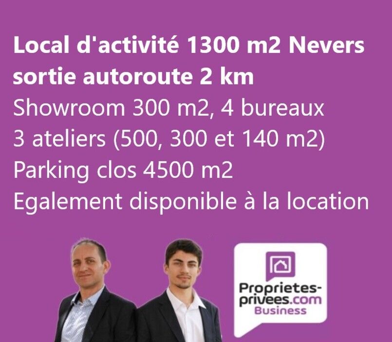 NEVERS - LOCAL D'ACTIVITE 1300 M2 AVEC PARKING 4500 M2