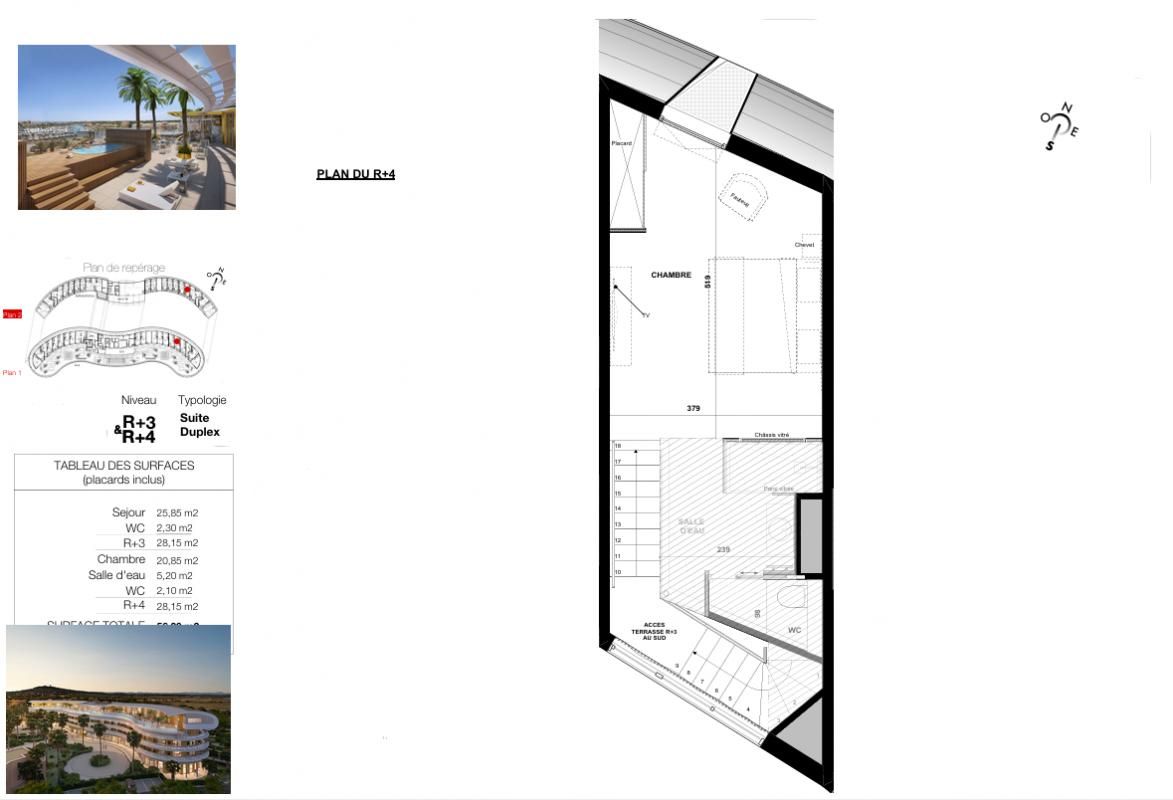 LE CAP D'AGDE Village Naturiste du Cap d'Agde, Suite Duplex T2 Sud, dernier étage 2