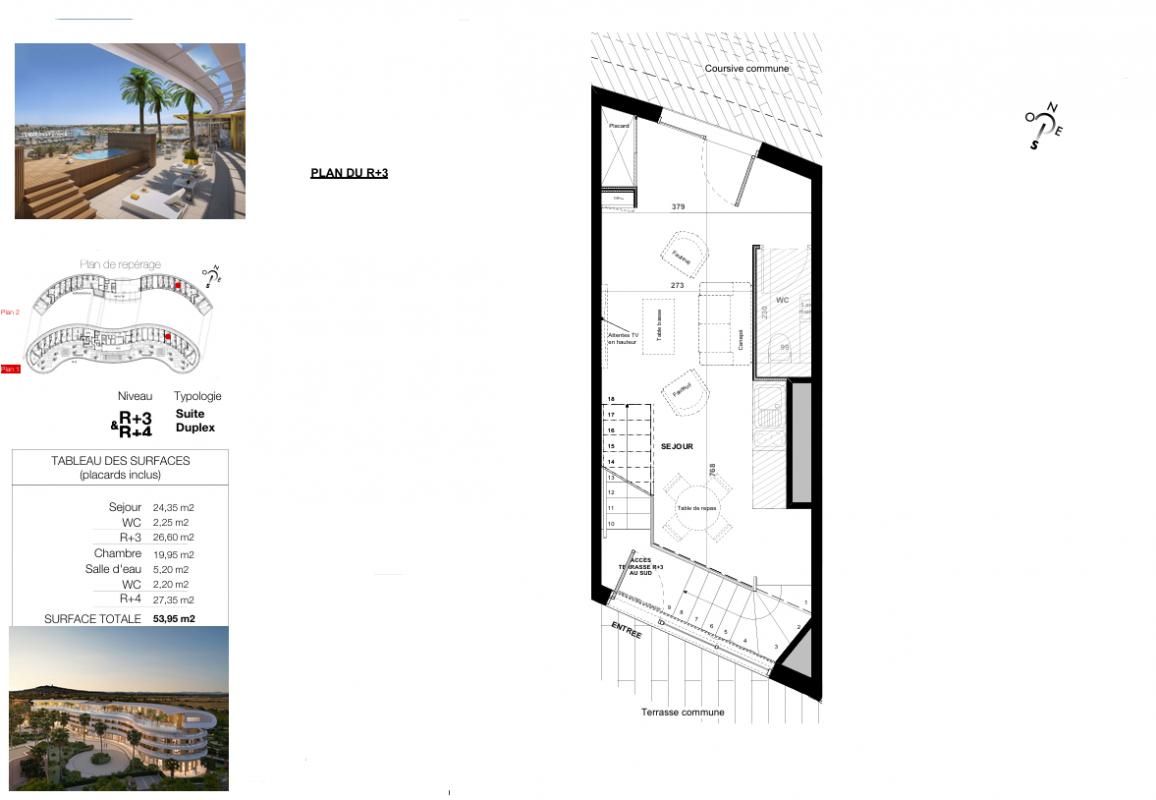 LE CAP D'AGDE Village Naturiste du Cap d'Agde, Suite Duplex T2 Sud, dernier étage 3
