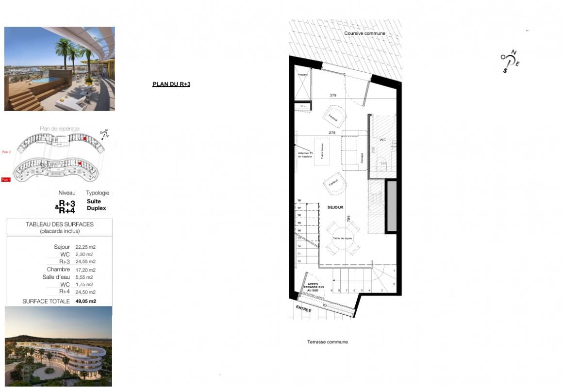 LE CAP D'AGDE Village Naturiste du Cap d'Agde, Suite Duplex T2 Sud, dernier étage 3