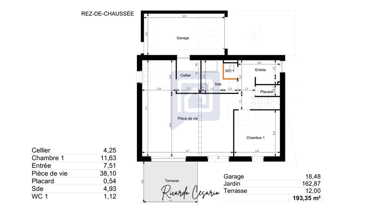 CONCARNEAU Concarneau Maison indépendante de 4 pièces 103.71 m2 3
