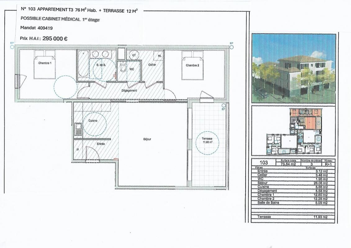 DRAGUIGNAN 83300 DRAGUIGNAN Appartement 3 pièce(s) 76 m2 1