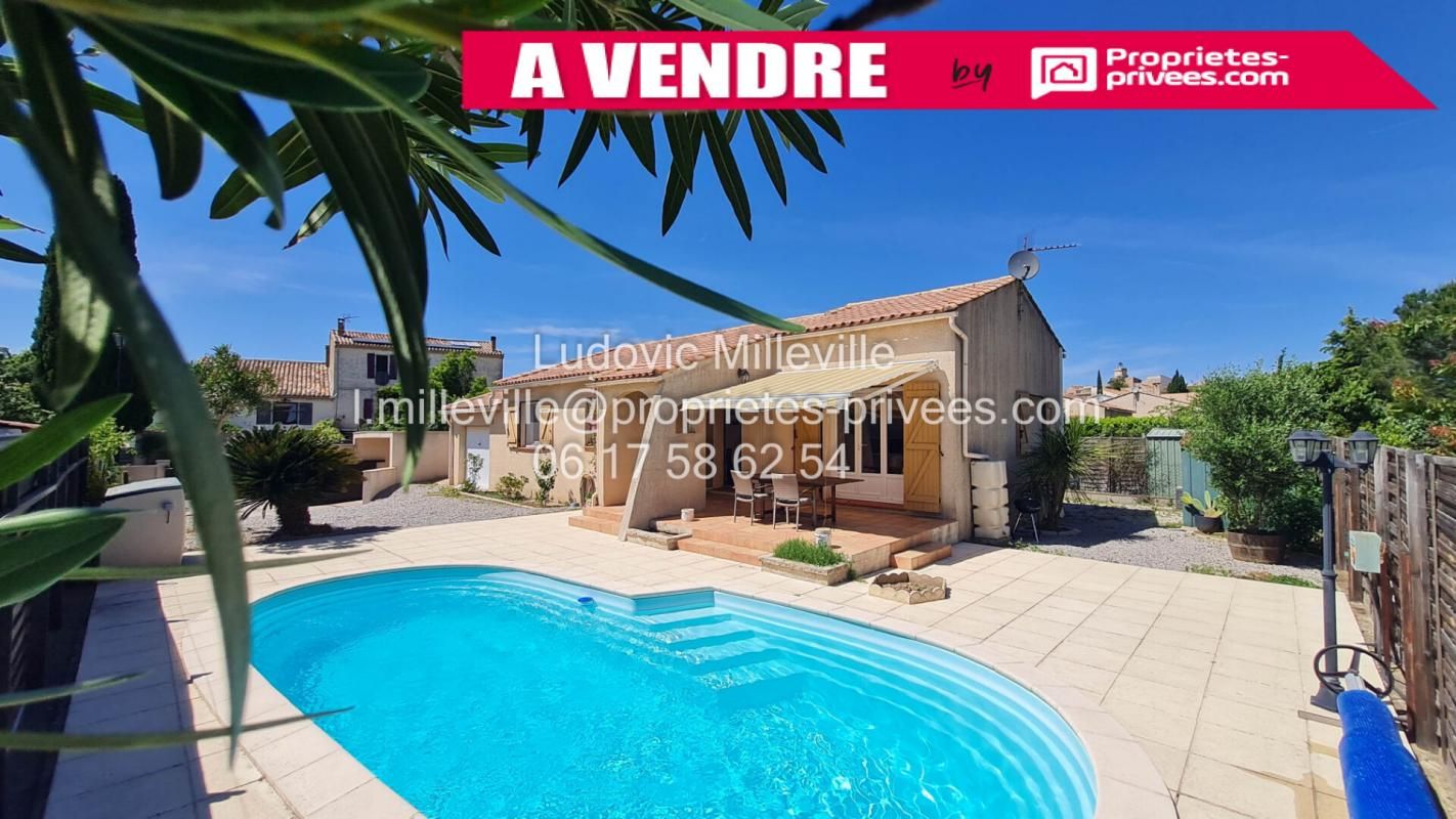AUTIGNAC jolie Villa de type 4 avec deux garages et piscine sur 539m² de terrain 1