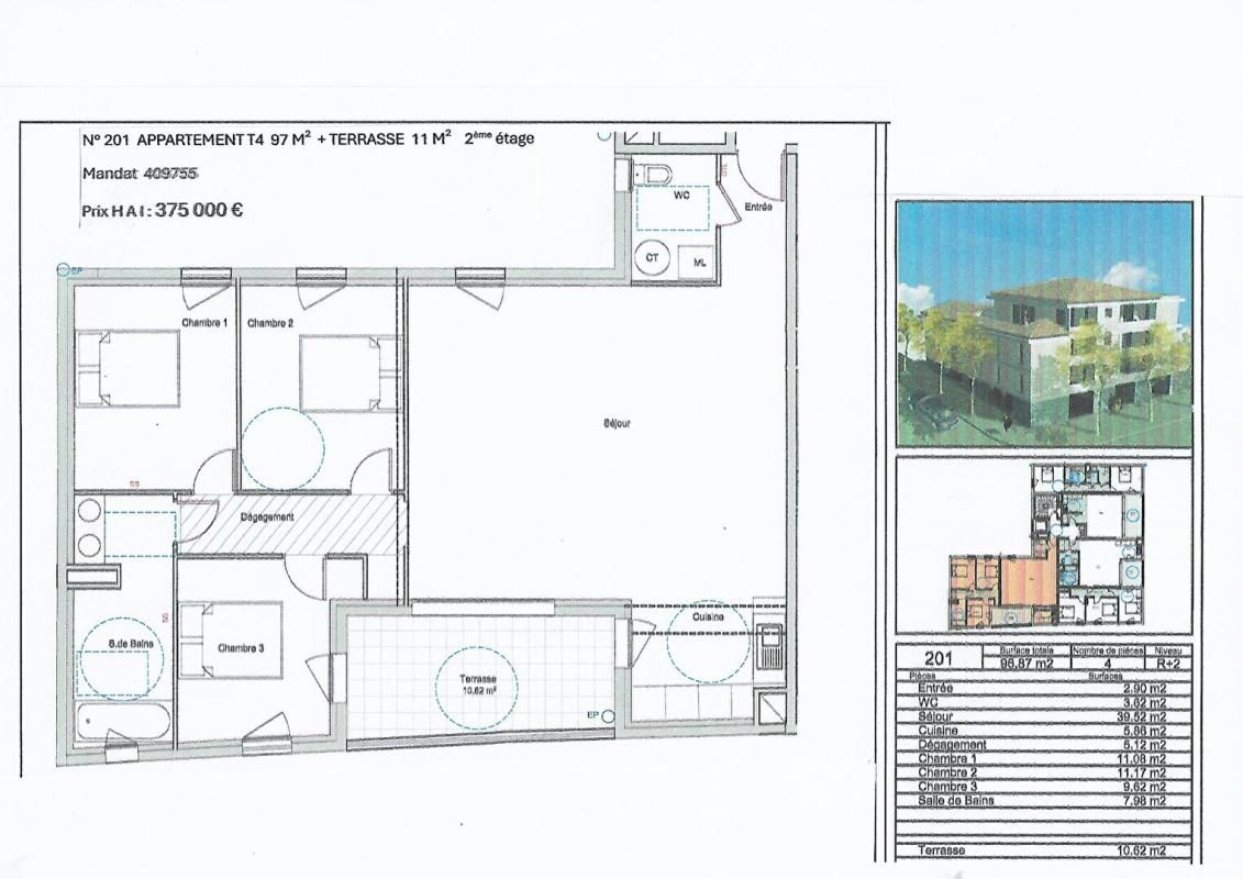 DRAGUIGNAN 83300 DRAGUIGNAN 4 pièce(s) 97 m2 1