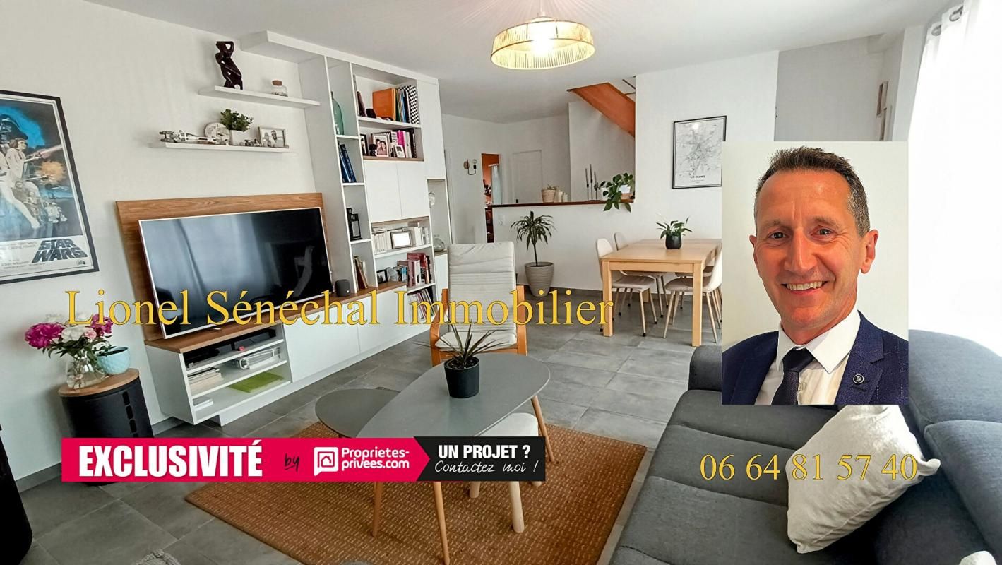 SARGE-LES-LE-MANS Maison non mitoyenne rénovée de 11 pièces de 120 m2 habitables (140 m2 au sol) sur une parcelle de plus de 500 m2 1