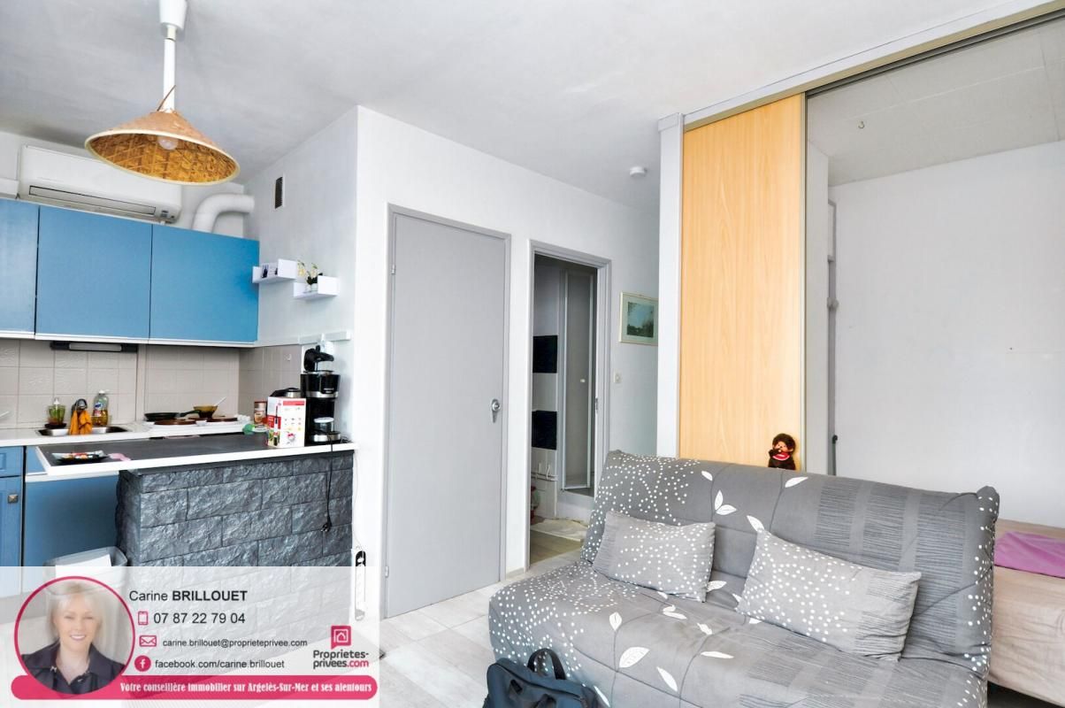 ARGELES-SUR-MER EXCLUSIVITÉ - T1 Cabine rénové avec loggia, parking et à 300 m de la plage ! 2