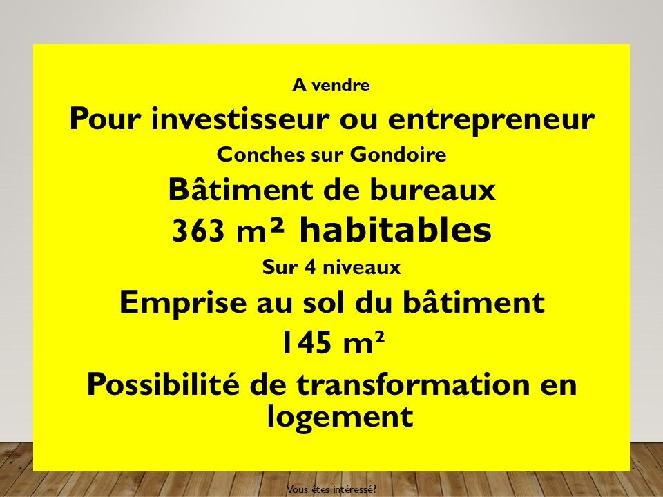 Immeuble de bureaux Conches Sur Gondoire de 363 m²