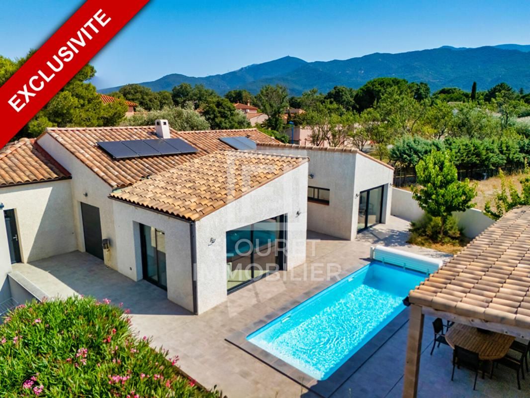 ARGELES-SUR-MER Villa récente de plain-pied avec piscine et vue Albères 1