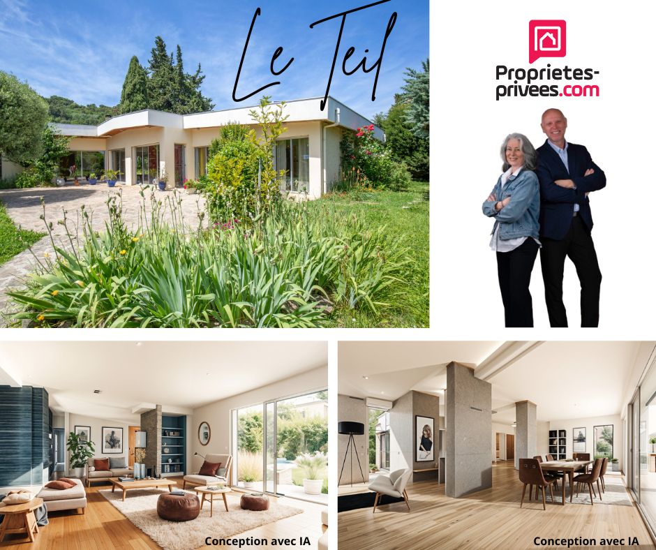 À vendre : Maison d'architecte 6 pièces ? 179 m² ? Le Teil (à 5 min de Montélimar)