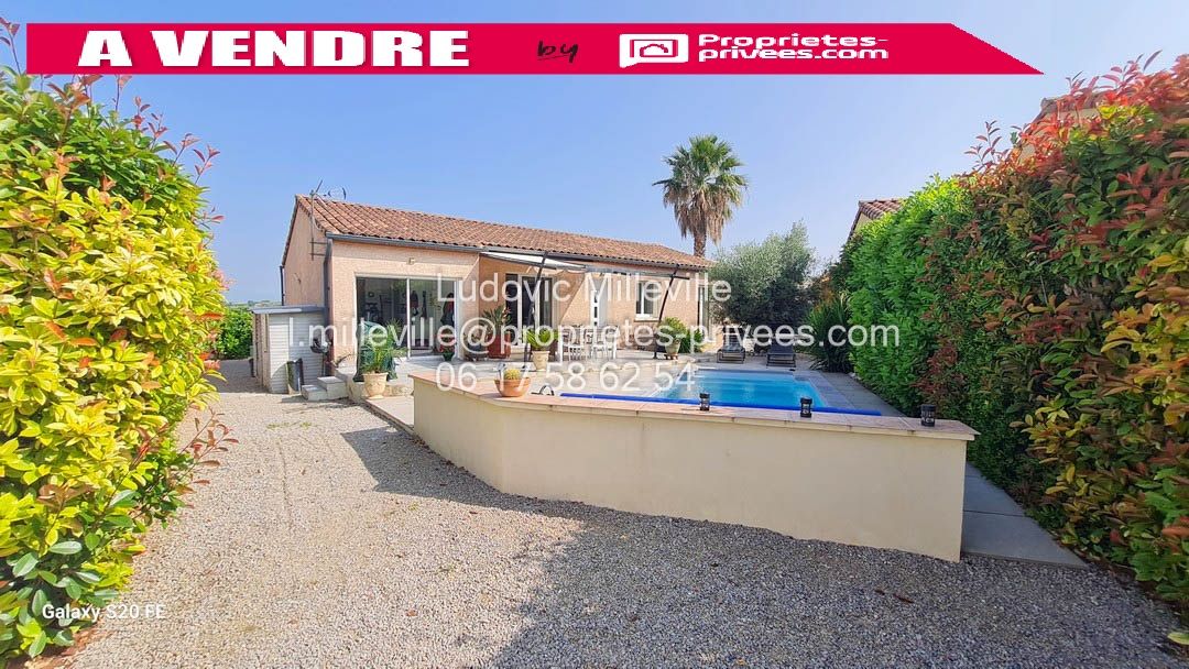 jolie villa de type 6 de 123m² avec piscine et vue dégagée sur 600m² de terrain