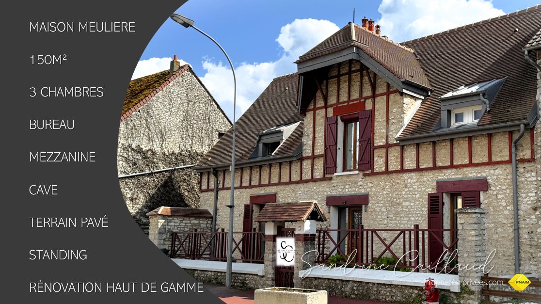 Secteur BRÉVAL - Maison ancienne Meulière - 3 chambres - mezzanine - bureau - cour pavée - terrain environ 280m² - 270000 Euros HAI