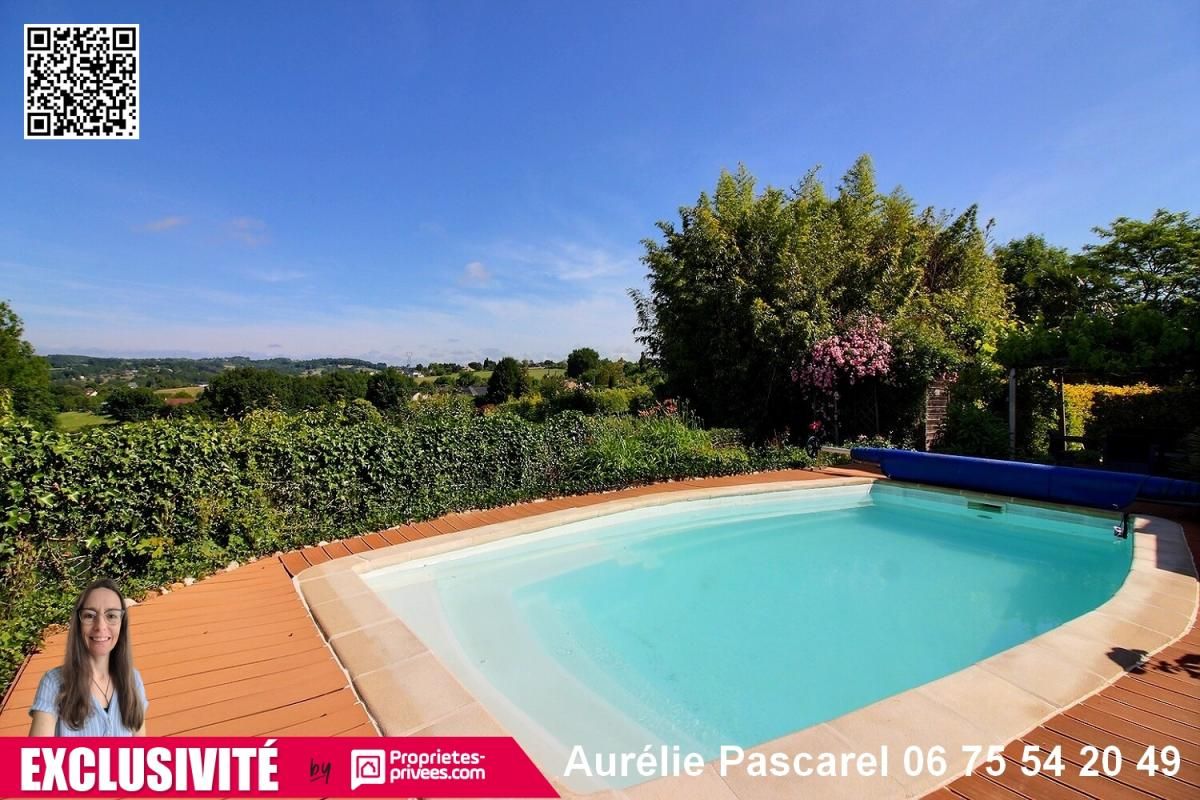 BRIVE-LA-GAILLARDE Maison familiale T7 de 195 m2 - 5 chambres dont 1 en plain pied - PISCINE et GARAGE double et Combles, terrain arboré 2000m² / MALEMORT 2