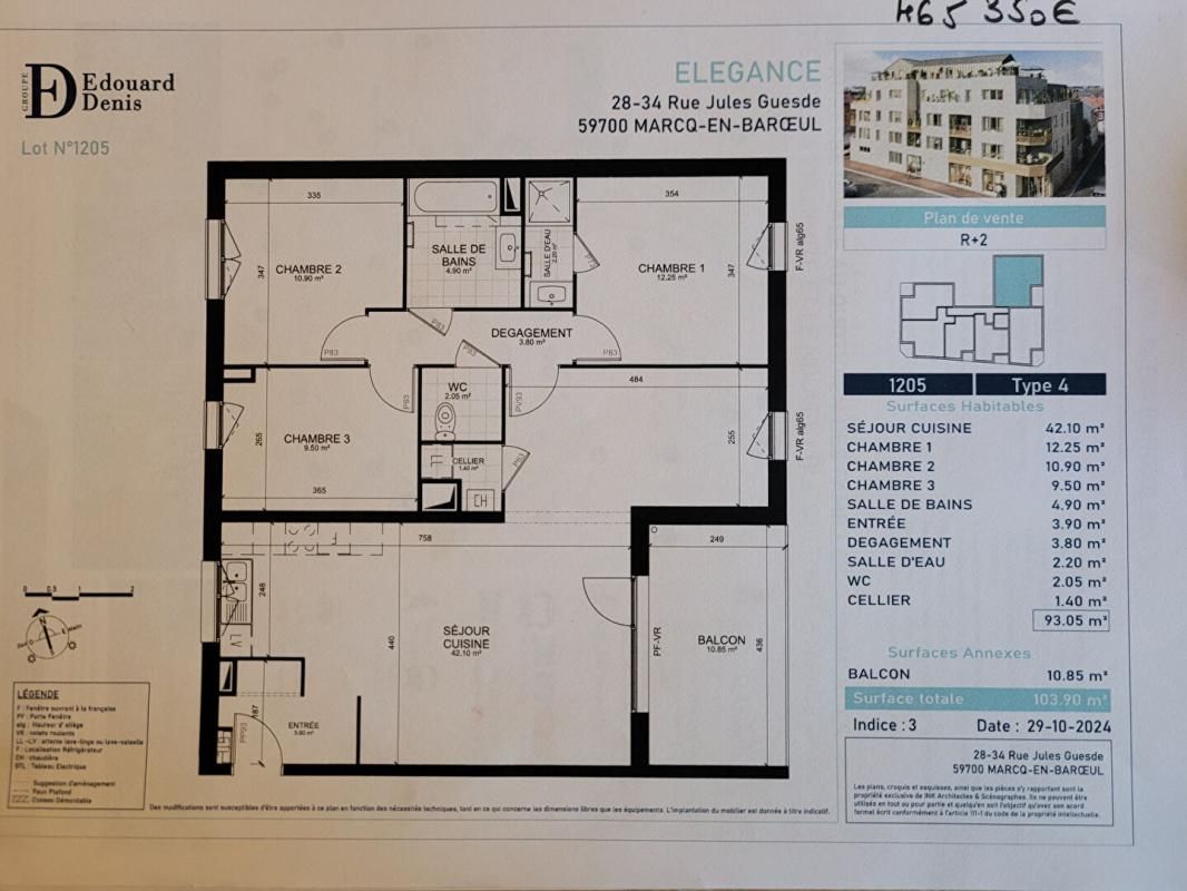 MARCQ-EN-BAROEUL Appartement Marcq En Baroeul 4 pièce(s) 93 m2 4