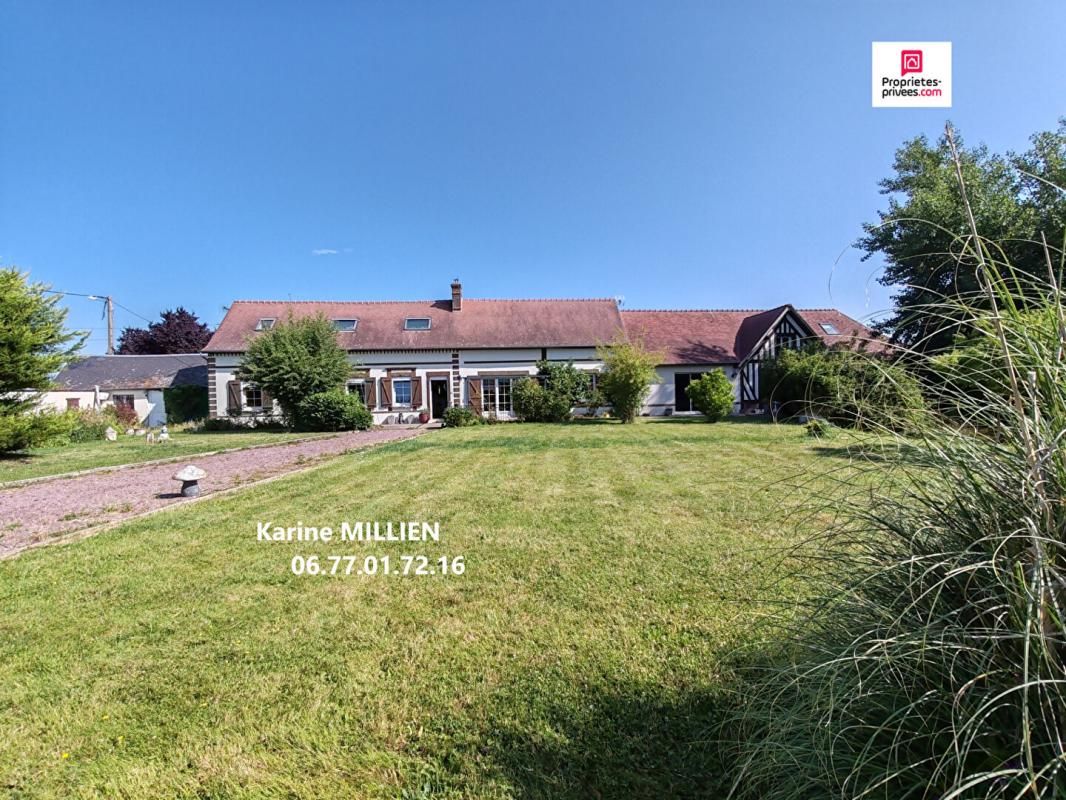 CHAVIGNY BAILLEUL 27220 Maison individuelle avec piscine intérieur - 1 étage - 6 chambres - Dépendances - Garage - Terrain - 488 000 HAI