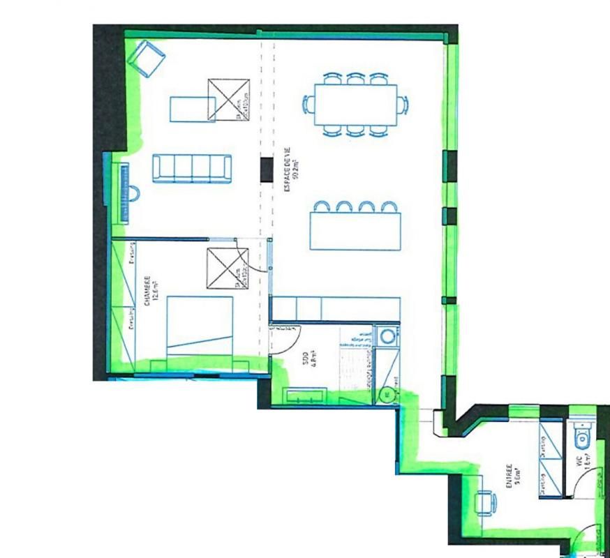 DIEPPE Appartement T2 79m2 - à rénover - Dieppe, Rue de la République 1