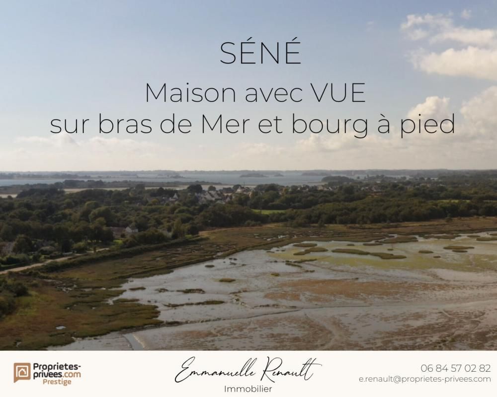 SENE Maison avec VUE sur bras de Mer et Bourg à pied. A rafraichir 115 m² habitables sur 850 m² de terrain