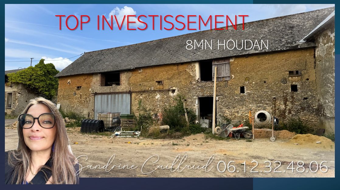 8mn de Houdan 78550 - Maison type Grange à rénover environ 200m² sur 2 niveaux - terrain 504m² - 120000 Euros HAI
