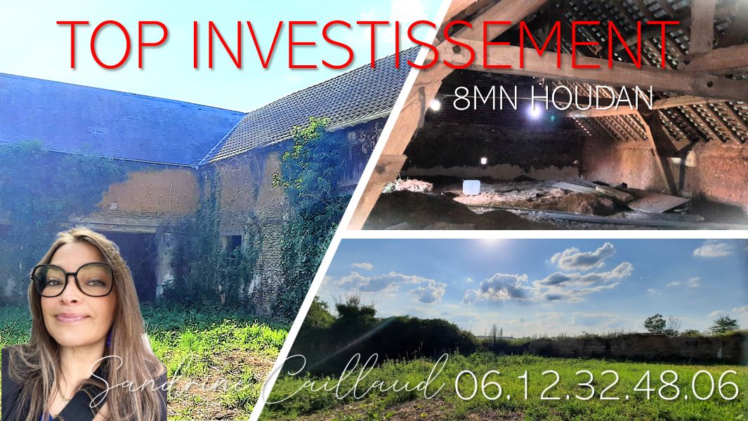 HOUDAN HOUDAN 9MN - Maison de type Grange sur 2 niveaux à rénover - Terrain environ 631m² - 90000 Euros HAI 1