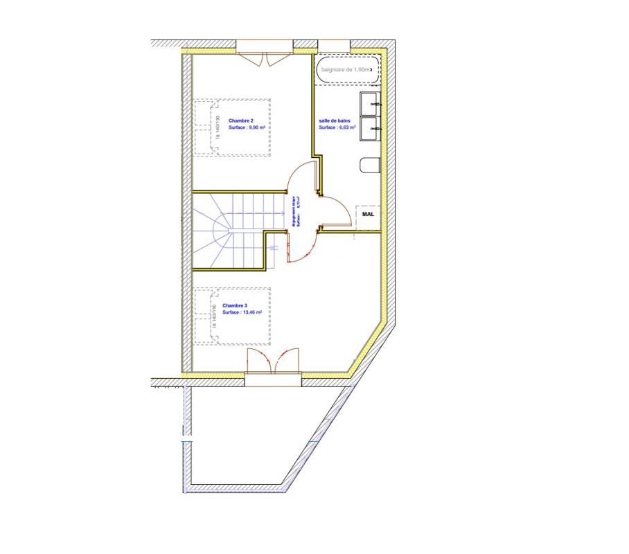 THONON-LES-BAINS A 10 mn de THONON Villa T4 70 m² jardin 140 m² calme et vue dégagée montagnes ( 74200) 3