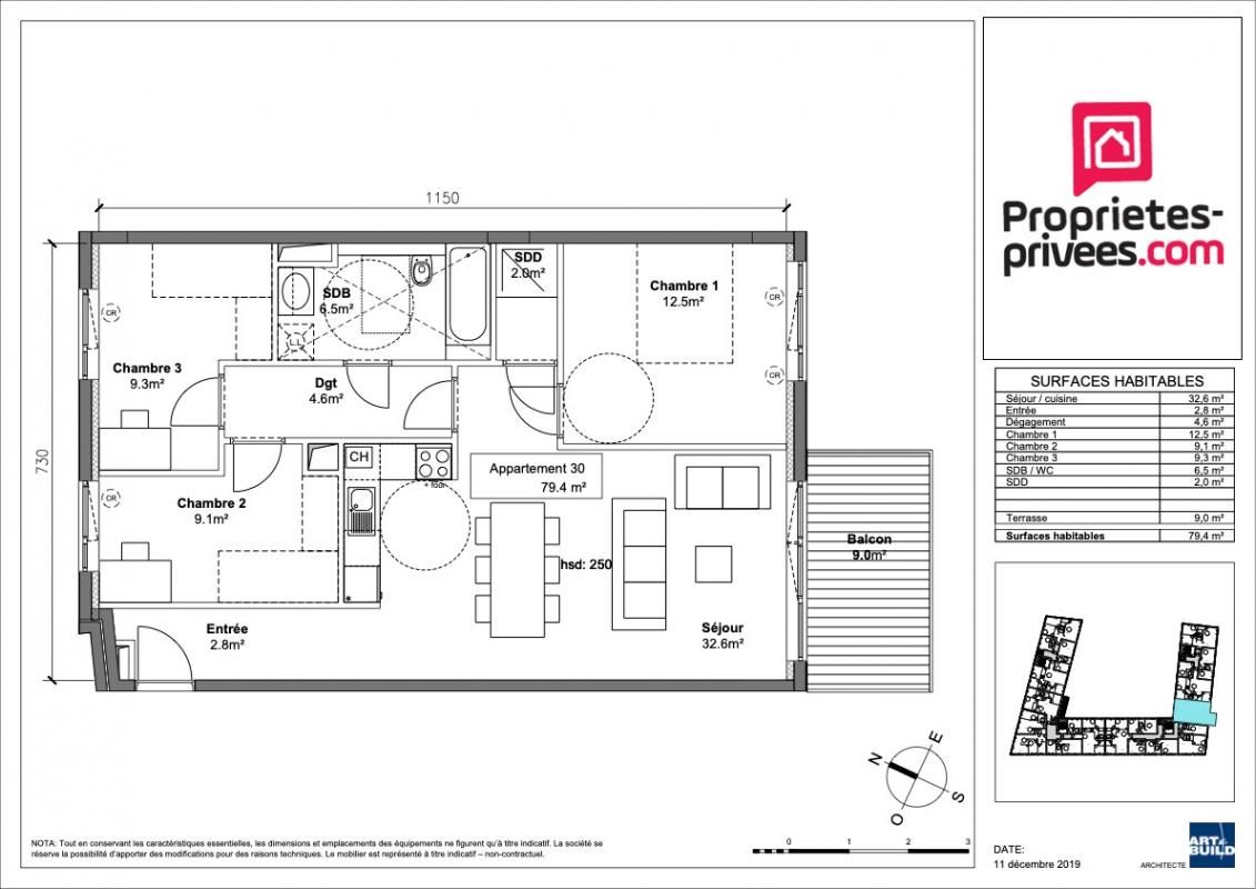 MONTEUX BAISSE DE PRIX . T4 - 79,40 m² Idéalement situé: 221 000 terrasse , 1 garage. Très Grand confort MONTEUX (84170) 3