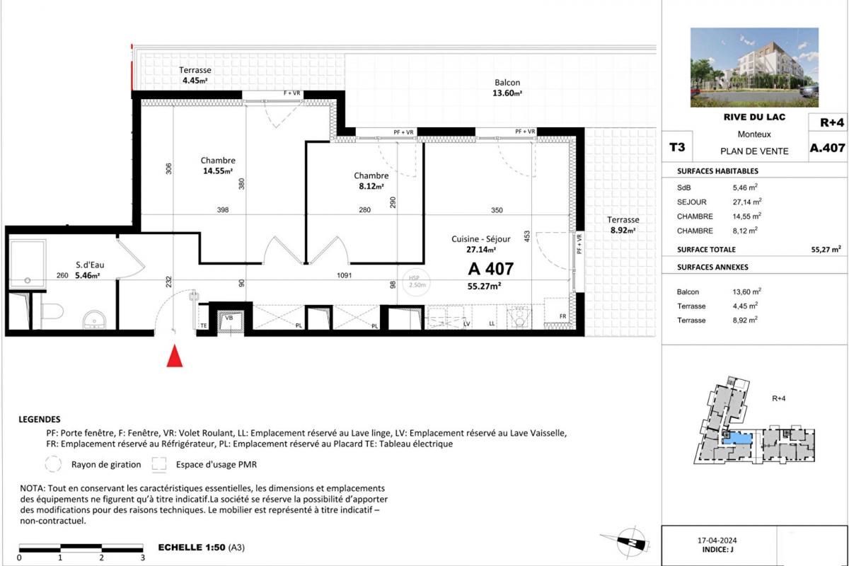 MONTEUX BAISSE DE PRIX. T3- 55,27 m² Idéalement situé: 225 000 avec terrasses, un garage. Très Grand confort MONTEUX (84170) 3