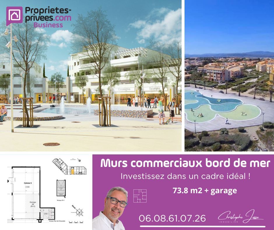 PORT LEUCATE PORT LEUCATE - MURS COMMERCIAUX 74 m² avec garage 1