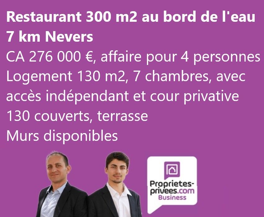 58000 NEVERS - RESTAURANT 130 COUVERTS, TERRASSE