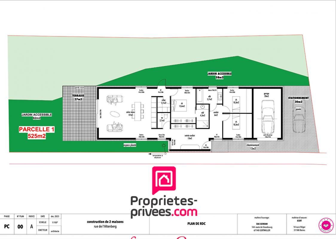BARR Maison neuve plain-pied -114 m² - Terrain 549 m² - Barr (67140) 3
