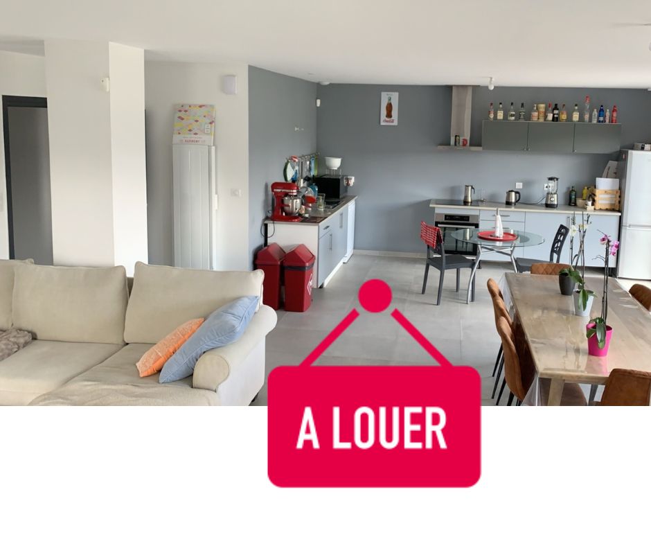 HERIN À louer: Plain-pied 135 m² , PMR, 3 chambres + bureau, Jardin sans vis-à-vis, Terrasse, Stationnement 1