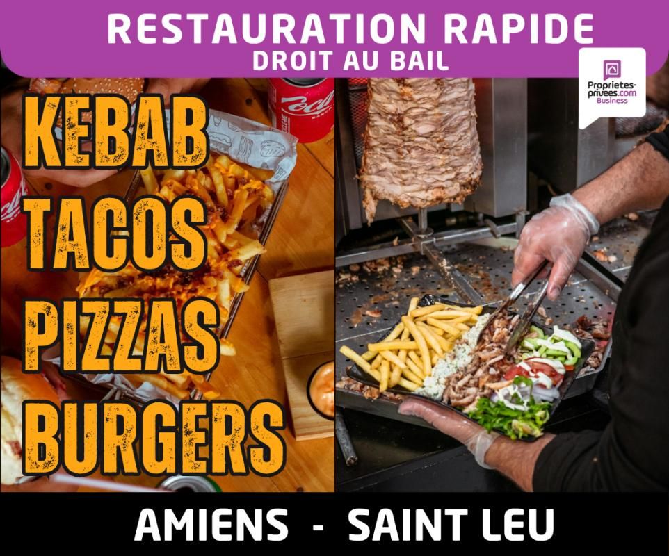 AMIENS Droit au bail commerce de restauration rapide 100 m2 Amiens Saint-Leu 1