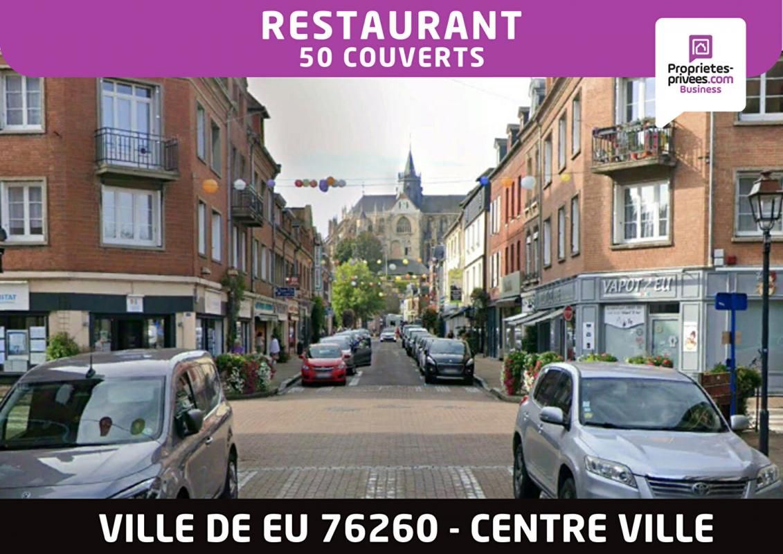 EU BAR RESTAURANT 50 couverts , centre ville de EU (76260) licence IV 4