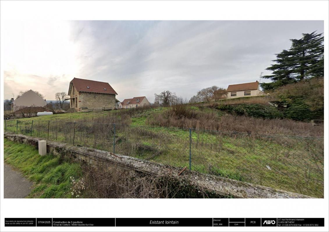 Terrain à bâtir de 618 m2 avec Permis de Construire à Neuville-Sur-Oise