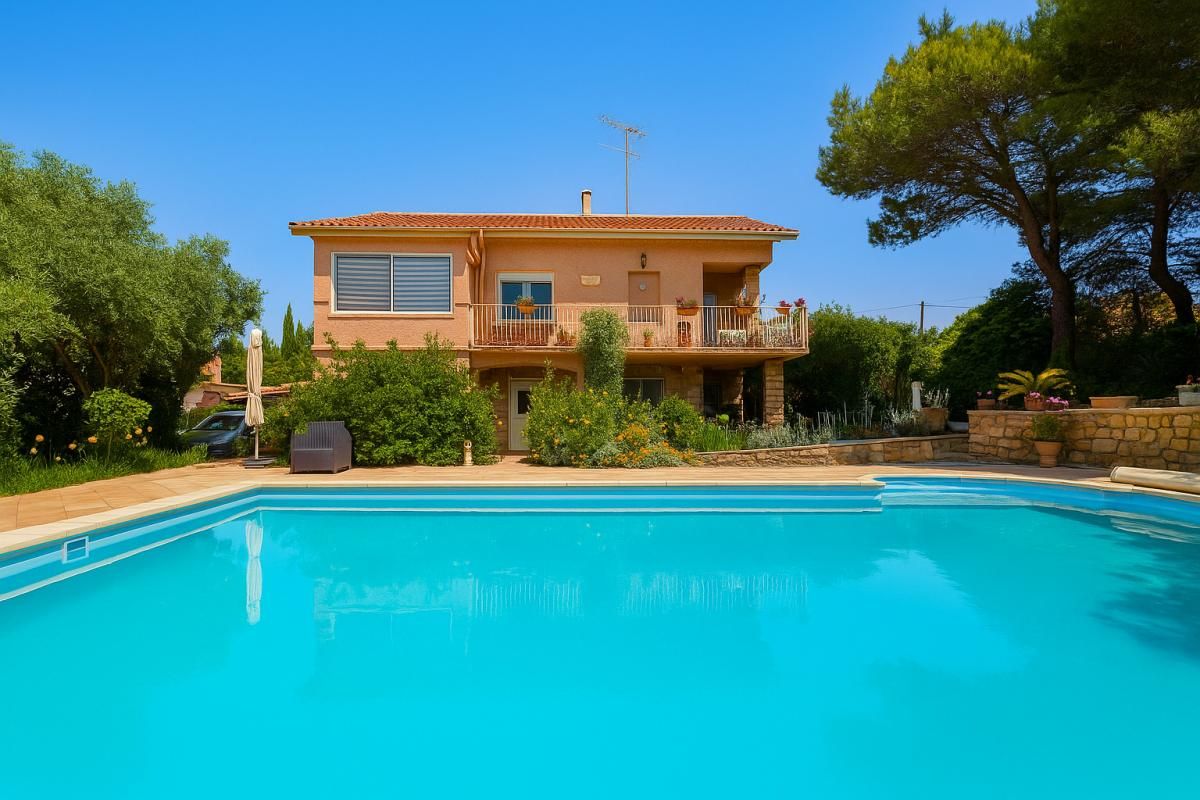 LAURENS Maison avec double habitations ,garages et piscine 1