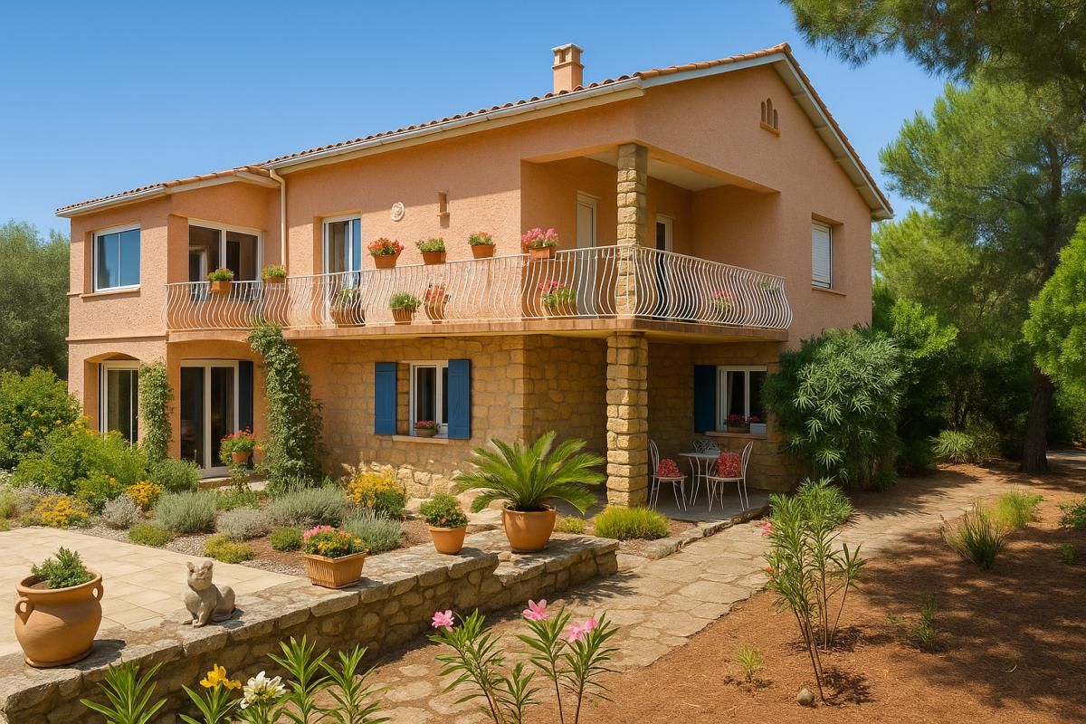LAURENS Maison avec double habitations ,garages et piscine 2