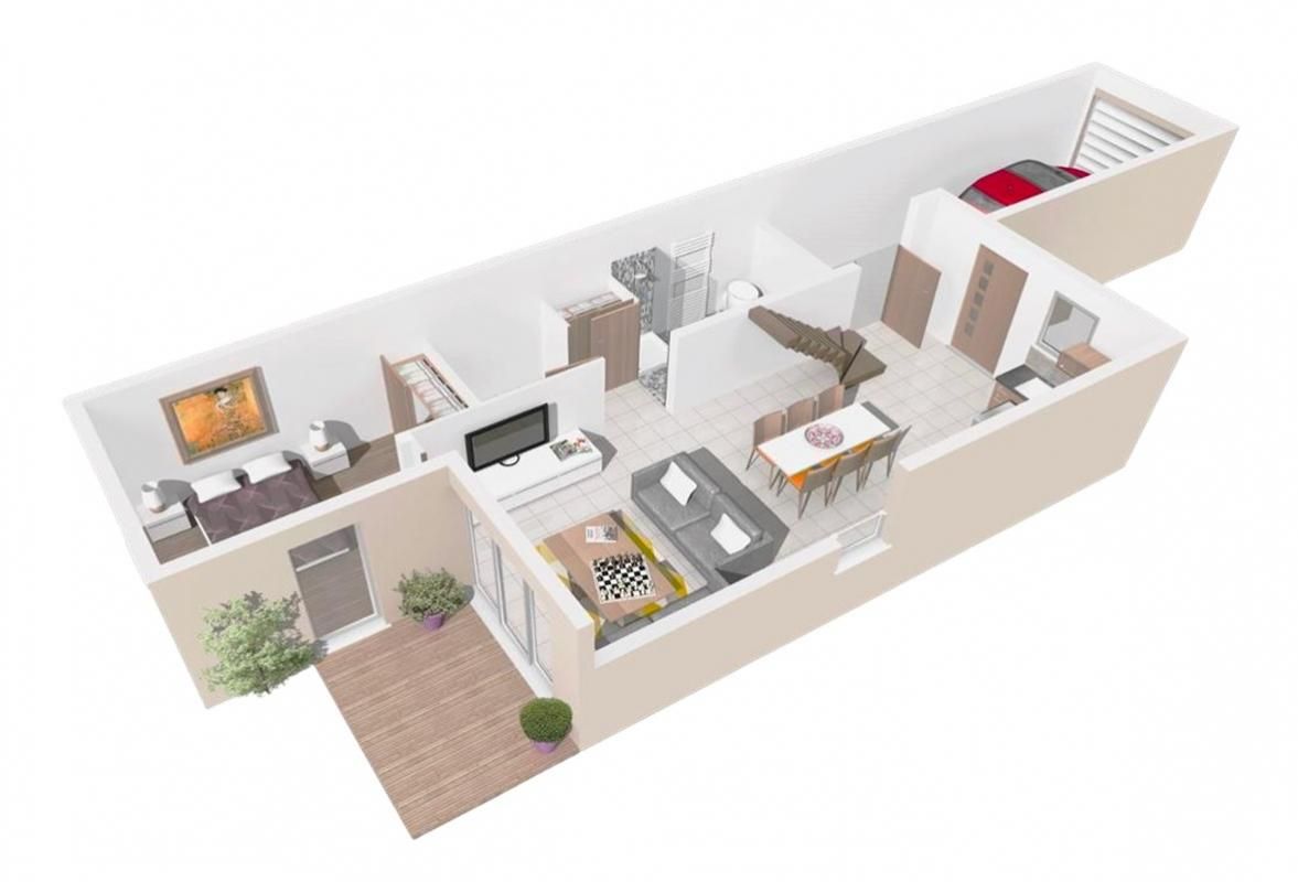 NARBONNE Maison T4 contemporaine avec jardin privatif ? Quartier résidentiel  à Narbonne 3
