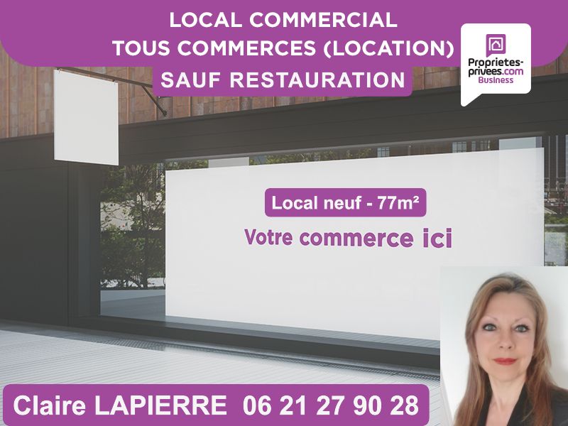 RENNES - A louer, Local commercial neuf, Brut de Béton - 77 m²