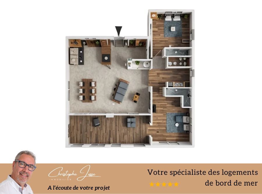 LEUCATE Leucate village T3 avec 15m2 de terrasse et parking 3