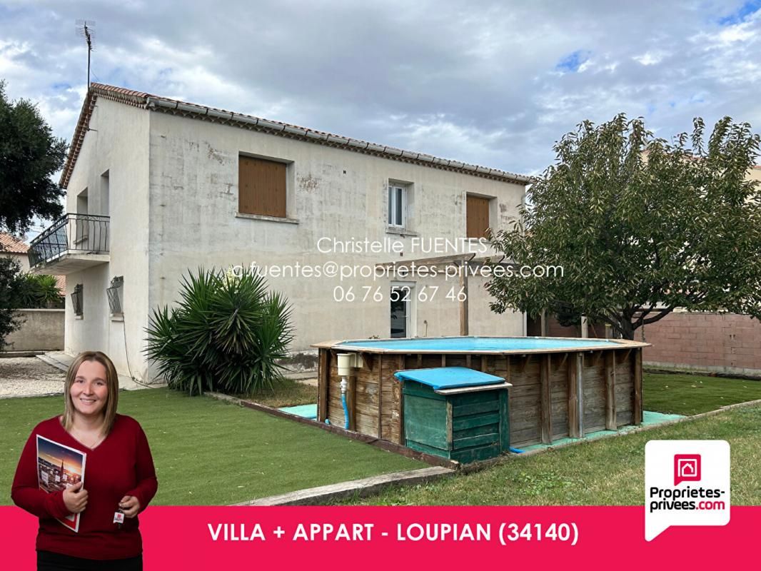 LOUPIAN HERAULT - LOUPIAN (34140) - VILLA + APPARTEMENT + GARAGE + TERRAIN A BATIR 1