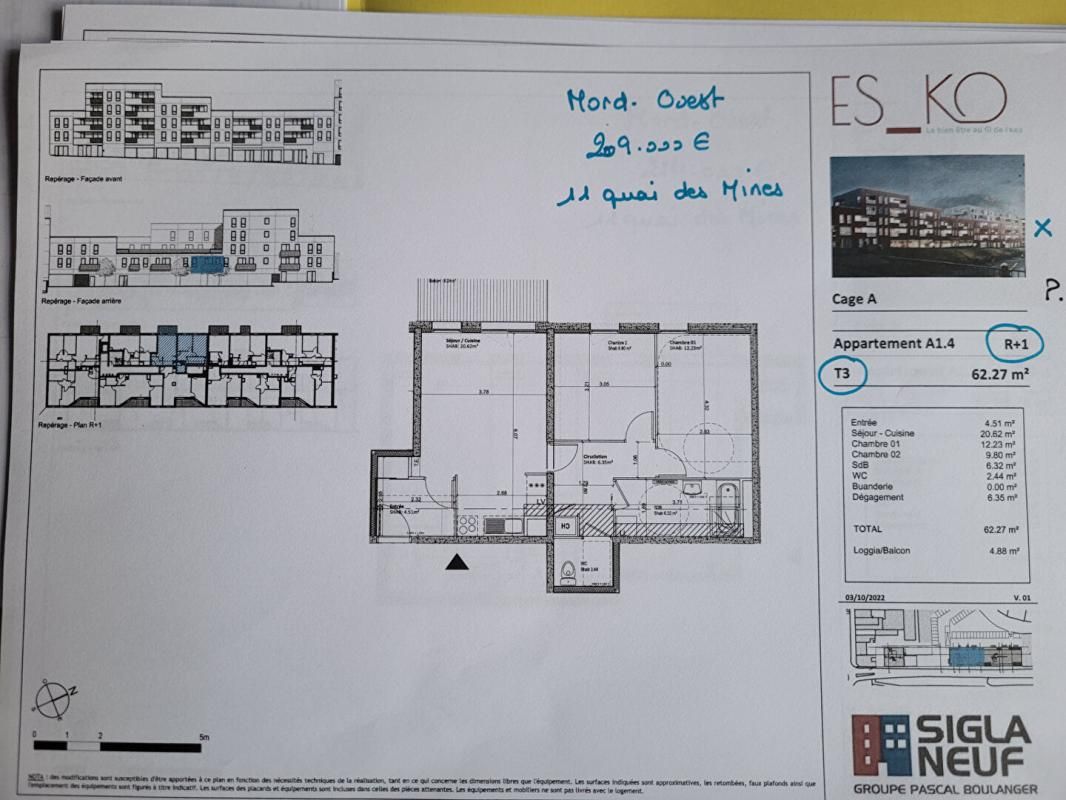 VALENCIENNES Valenciennes Appartement  3 pièce(s) 65.59 m2 2