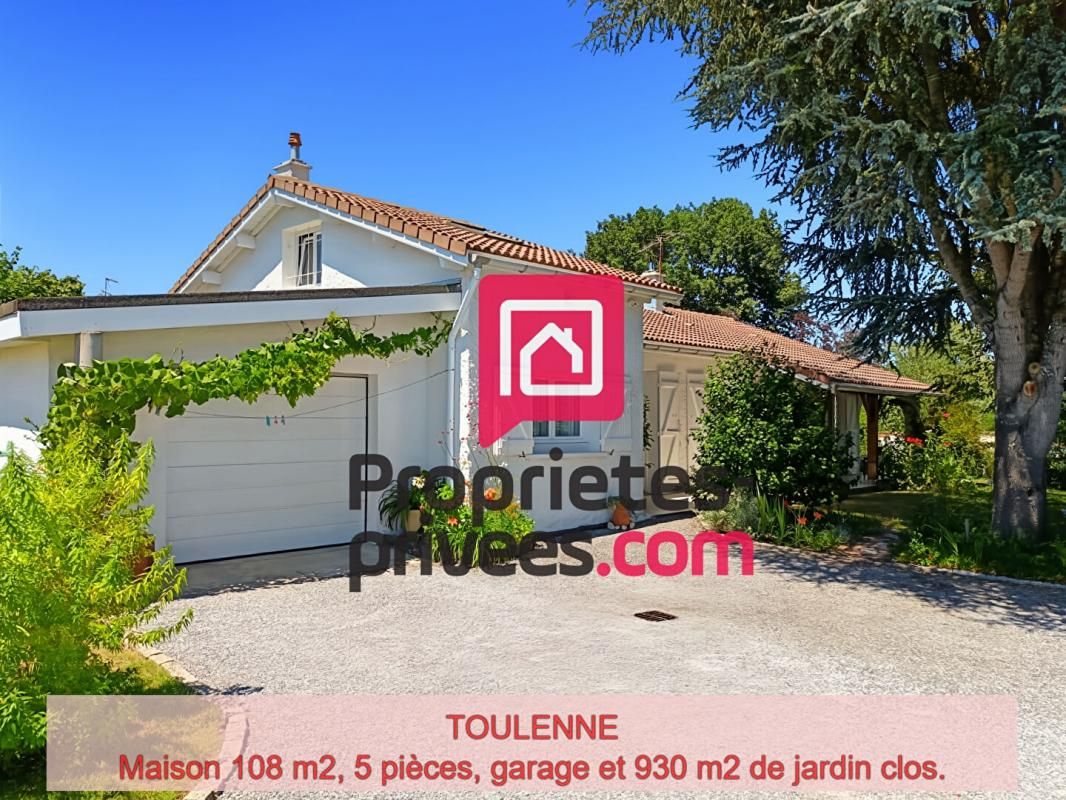 TOULENNE Maison  individuelle 120 m2, 5 pièces, garage et jardin clos 1