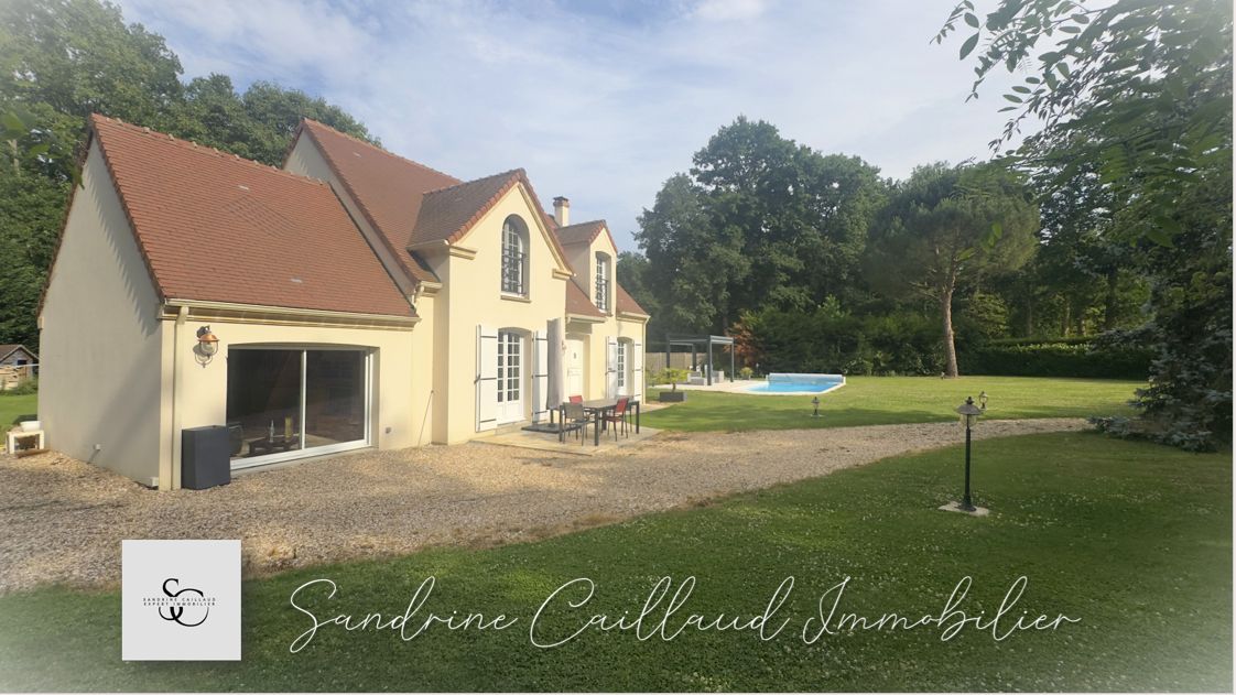 GAMBAIS ÉLÉGANTE MAISON CONTEMPORAINE - Gambais 78950 - Orée de forêt - 4 chambres - bureau - piscine chauffée - terrain 2405m² - 696800 Euros HAI 3