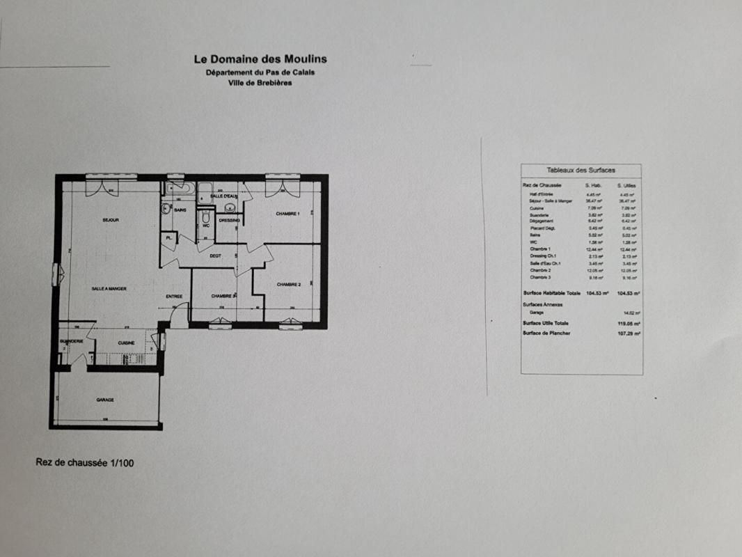 BREBIERES Brebières Maisons 3 chambres 105 m2 3