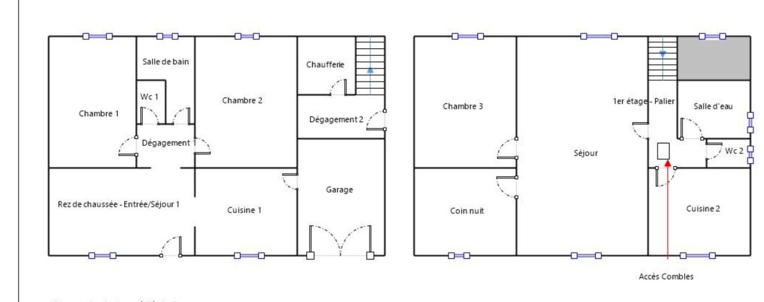 Immeuble composé de 2 appartements T3
