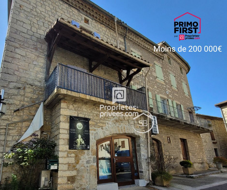 BERRIAS-ET-CASTELJAU À moins de 200 000 ,  belle opportunité pour les primo-accédants Maison de village en pierre  à rénover - Berrias Et Casteljau 6 pièce(s) 104 m2 1