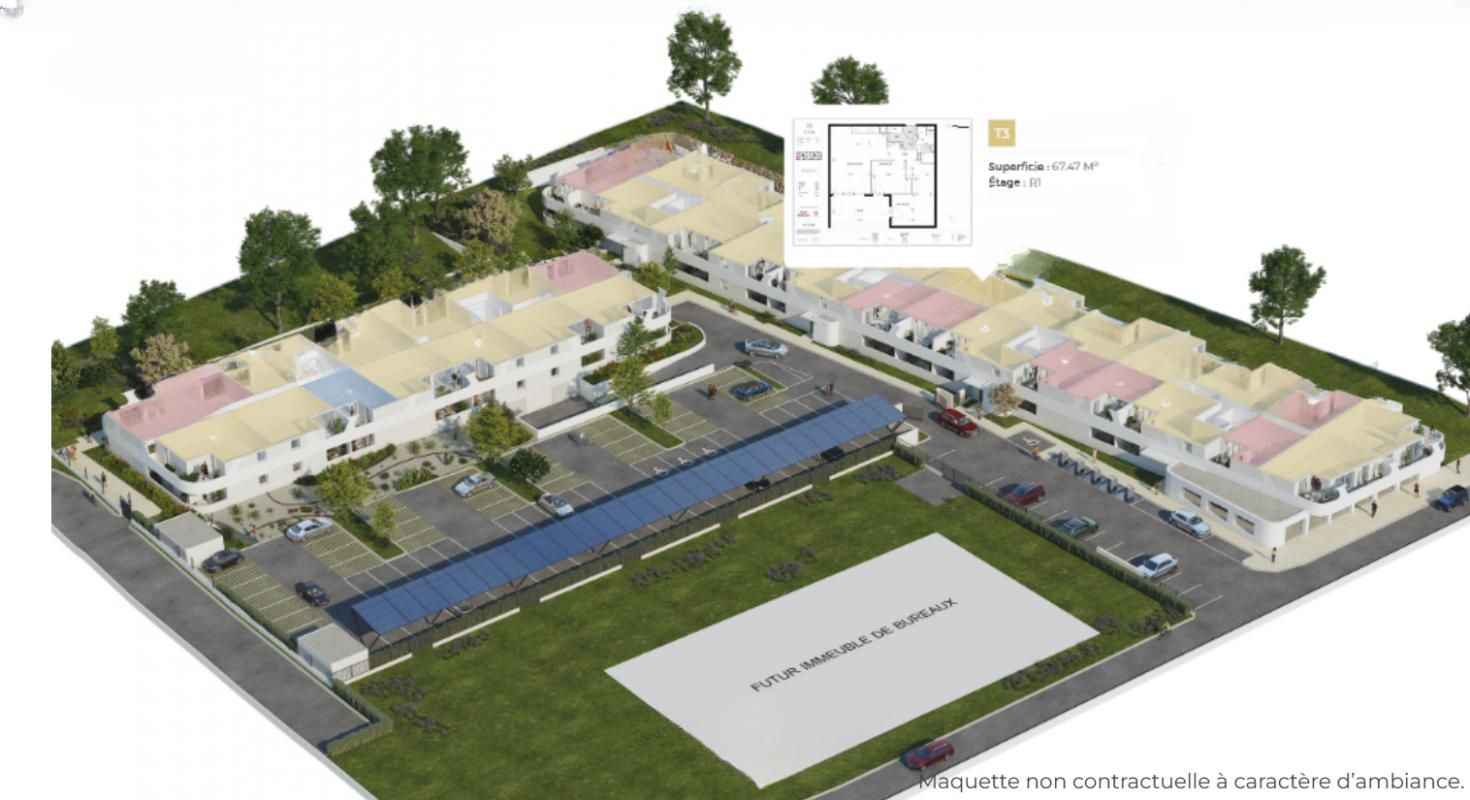 BEZIERS Élégant T3 de plus de 67 m² avec loggia. Prestations de qualité dans un environnement résidentiel prisé et paisible à Béziers 3