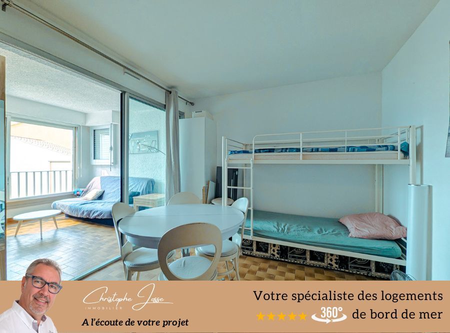 PORT LEUCATE Studio avec loggia fermée, vue mer et parking privé 3